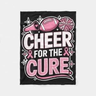 Cheer For The Cure Breast Cancer Awareness Cheerle Fleece Blanket