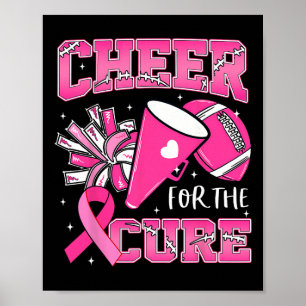 Cheer For The Cure Breast Cancer Awareness Cheerle Poster