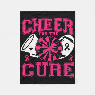 Cheer For The Cure Breast Cancer Awareness Pink Ri Fleece Blanket