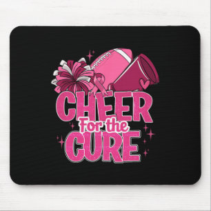 Cheer For The Cure Breast Cancer Awareness Pink Ri Mouse Pad