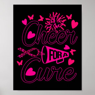 Cheer For The Cure Breast Cancer Awareness Poster