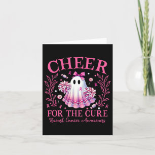 Cheer For The Cure Cheerleader Breast Cancer Hallo Card