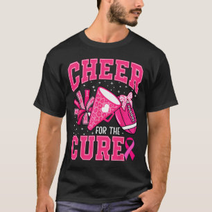 Cheer For The Cure Leopard Cheer Pink Footll Women T-Shirt