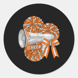 Cheer G-ma Grandma Bow Sport Cheerleader Cheerlead Classic Round Sticker