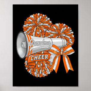 Cheer G-ma Grandma Bow Sport Cheerleader Cheerlead Poster