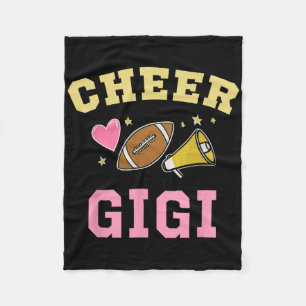 Cheer Gigi Heart Fan Cheerleader Cheerleading Foot Fleece Blanket