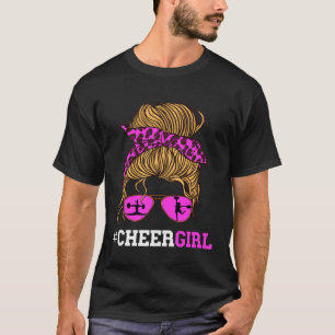 Cheer Girl Cheerleader Scarf Cheerleading Sunglass T-Shirt