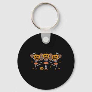 Cheer Girl Pumpkin Skeleton Halloween Girls Kids C Keychain