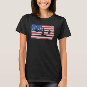 Cheer Girl USA American Flag Cheerleading T-Shirt