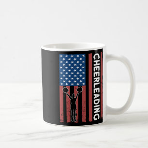 Cheer Girl Usa Flag Cheerleading  Coffee Mug