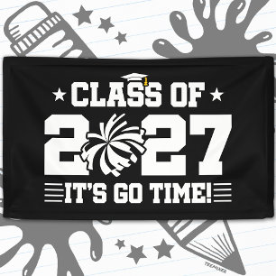 Cheer Graduation Go Time Senior Class of 2027 Banner