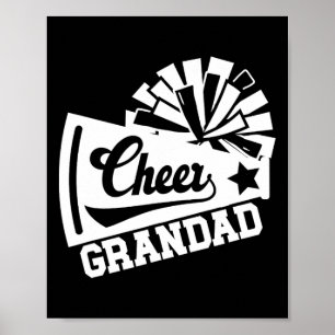 Cheer Grandad Of A Cheerleader Grandad Cheerleadin Poster
