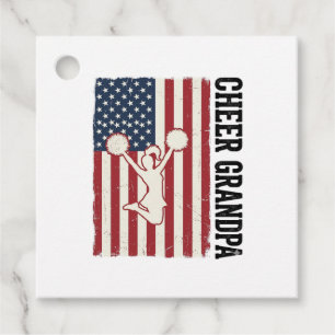 Cheer Grandpa Patriotic Vintage Flag Shirt Design_ Favour Tags