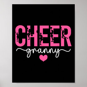 Cheer Granny Cheerleading Granny Of A Cheerleader Poster