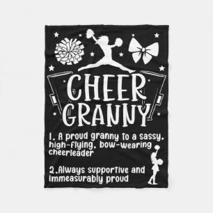 Cheer Granny Definition Granny Of A Cheerleader Gr Fleece Blanket