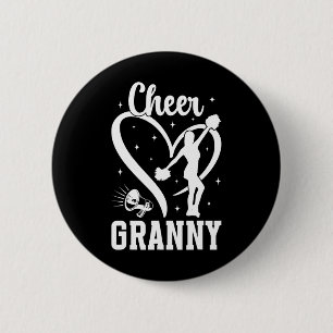 Cheer Granny Grandma Cheerleader Granny Cheerleadi 2 Inch Round Button