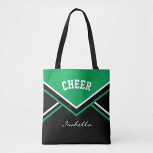 Cheer Green Cheerleader Outfit Tote Bag