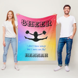 Cheer "I don't have wings but I sure can fly!" Fleece Blanket