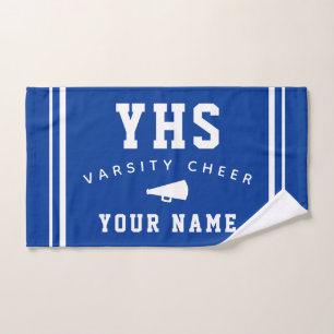 Cheer Icon, Personalized Name & School Team Spirit Hand Towel