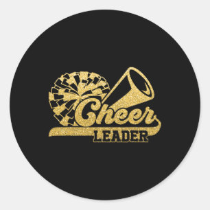 Cheer Leader Era Youth Cheerleader Cheerleading Classic Round Sticker