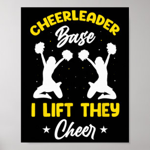 Cheer Leader Se I Lift They Cheer Cheerleading Dan Poster