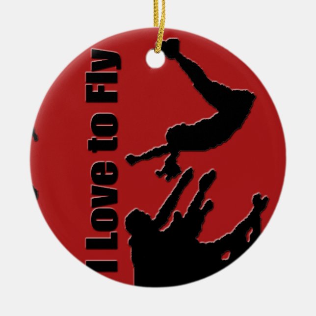 Cheer leading ornament, Copyright Karen J Williams Ceramic Ornament (Front)