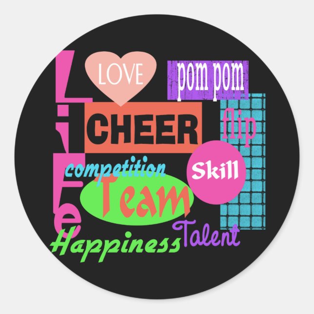 Cheer Life Classic Round Sticker (Front)