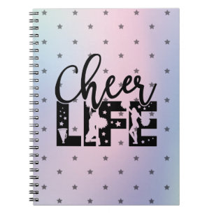 Cheer Life Glamourous Cheerleading Star Gradient   Notebook