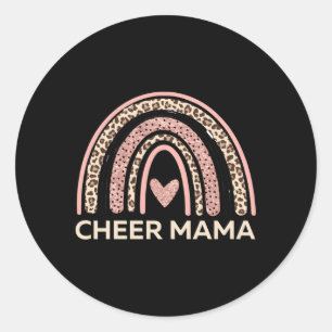 Cheer Mama Cheermom Cheerleader Mom Classic Round Sticker