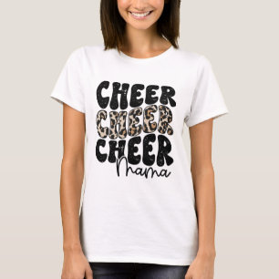 Cheer Mama Leopard Proud Cheerleading Mom Biggest T-Shirt