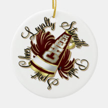 Cheer Maroon and Gold Doubled-Sided Ornament