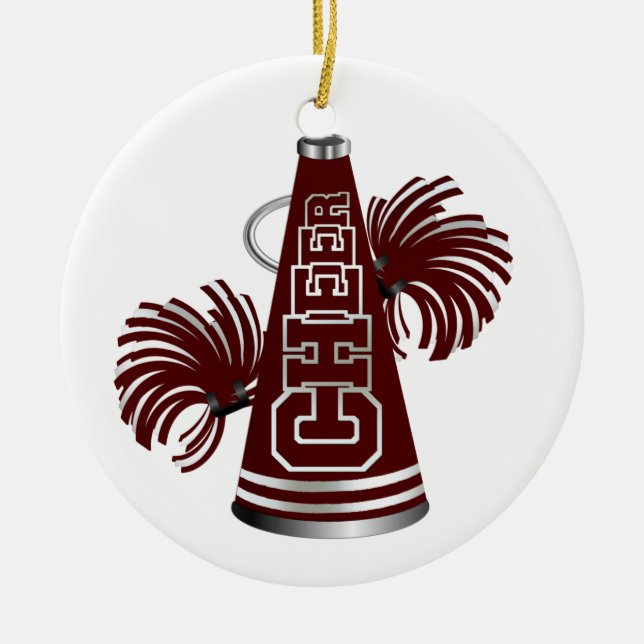 Cheer Megaphone Ornament (Front)