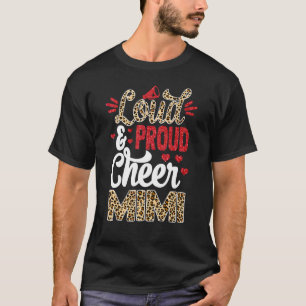 Cheer Mimi Biggest Fan Leopard Print And Pom Pom 1 T-Shirt