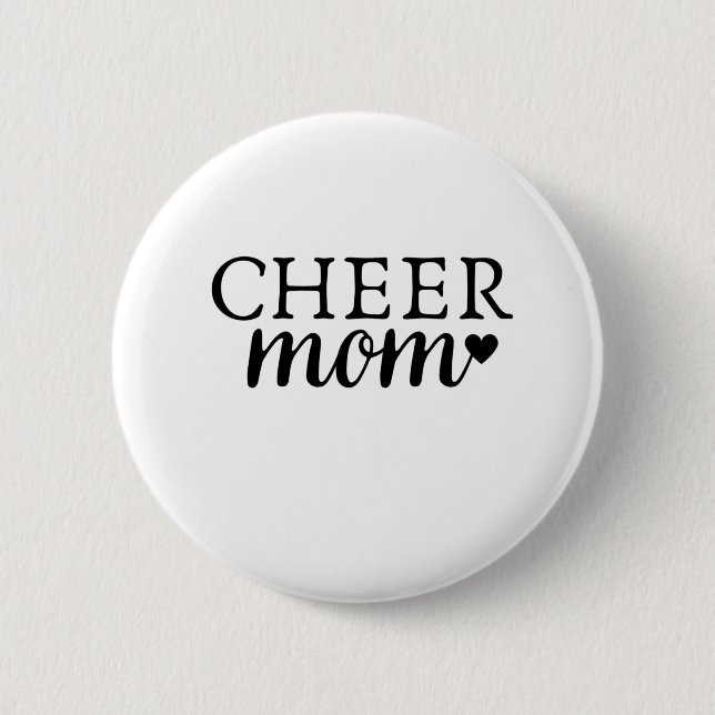 Cheer Mom 2 Inch Round Button (Front)
