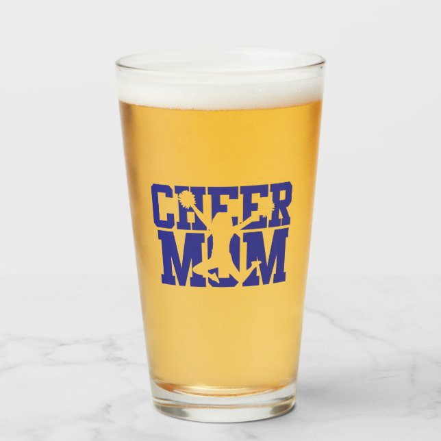 Cheer Mom Beer Glass (Front Filled)