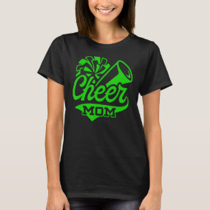 Cheer Mom Biggest Fan Leopard Print Black And Gree T-Shirt