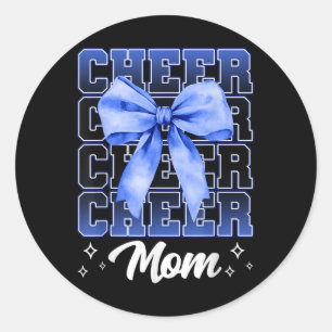 Cheer Mom Cheerleader Mom Cheer Mama Biggest Fan M Classic Round Sticker