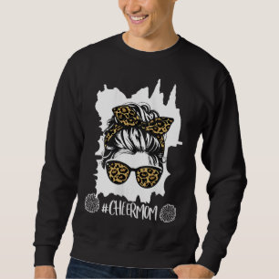 Cheer Mom Cheerleading Mom Leopard Cheetah Messy B Sweatshirt