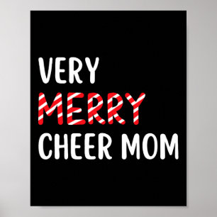 Cheer Mom Christmas Very Merry Cheerleading Poster