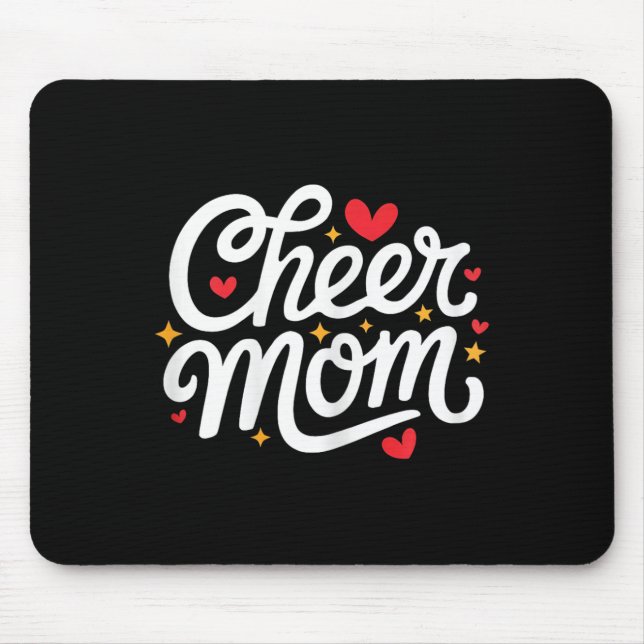 Cheer Mom Cute Cheerleading Mother  Mouse Pad (Front)