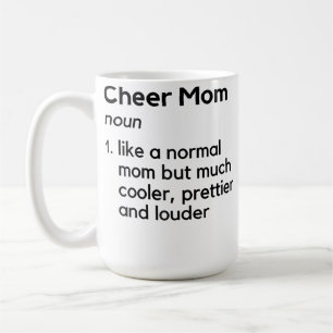 Cheer Mom Definition Cheerleading White Coffee Mug