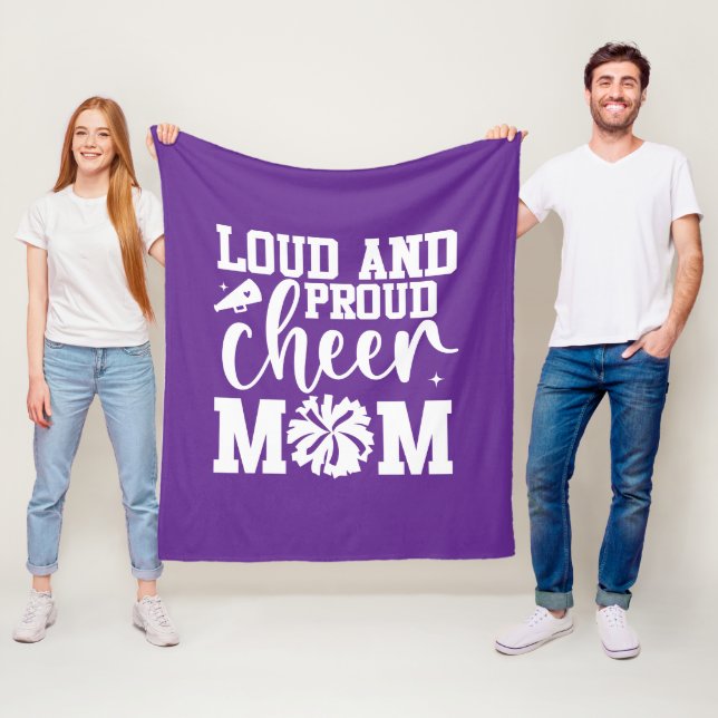 Cheer Mom Fleece Blanket (In Situ)