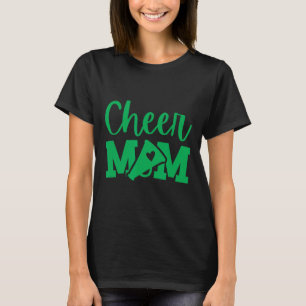 Cheer Mom Green Cheerleading T-Shirt