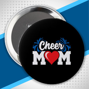 Cheer Mom - High School Cheerleader - Cheerleading 4 Inch Round Button