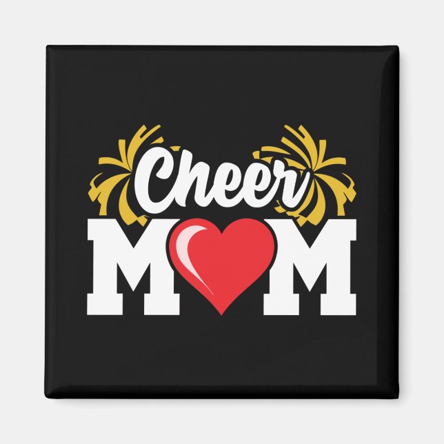 Cheer Mom - High School Cheerleader - Cheerleading Magnet (Front)