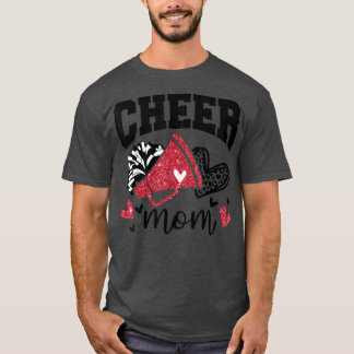 Cheer Mom Leopard Cheerleader Cheerleading Team Mo T-Shirt