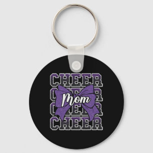 Cheer Mom Mama Bow Sport Cheerleader Cheerleading Keychain