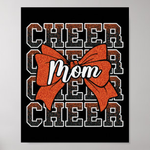 Cheer Mom Mama Bow Sport Cheerleader Cheerleading  Poster