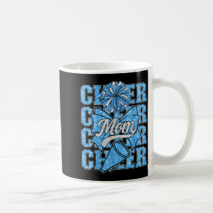 Cheer Mom Mama Bow Srt Cheerleading Squad Blue Che Coffee Mug