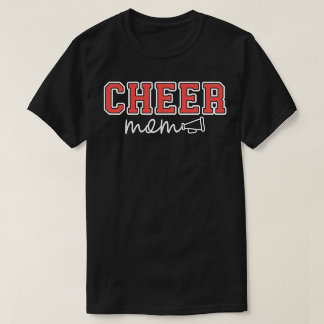 Cheer Mom Megaphone Funny Cheerleader Mothers Appr T-Shirt (Design Front)